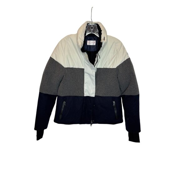 Erin Snow Lola Merino Wool Colorblock Ski Jacket Black Gray White - Size M - Picture 5 of 16